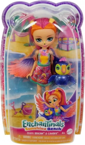 Enchantimals poupée Fiippi Toucan et animal de compagnie Canopy – Sunshine Beach