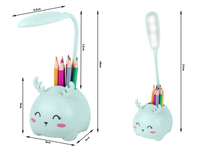 Kinder LED-nachtlampje met USB-oplader en organizer