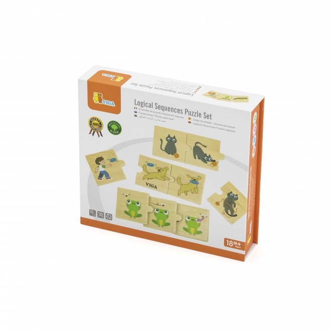 Holzpuzzle für Tieraktivitäten Viga
