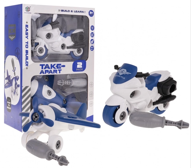Demontabele Set Vliegtuig en Motorfiets