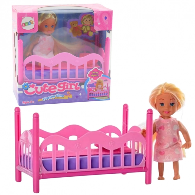 Set mini pop in pyjama roze bedje