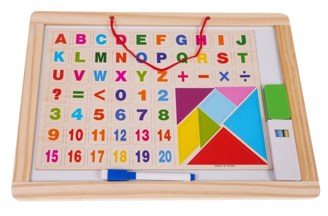 Houten bord + accessoires