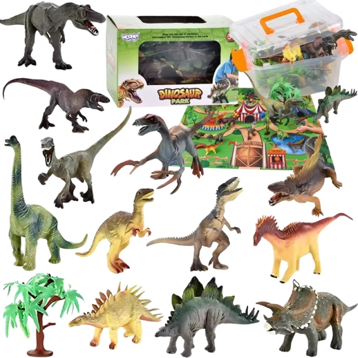 Woopie Dinosaur Park Set – Figures with Play Mat and Accessories, 23 pcs