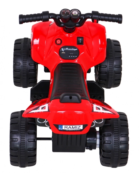 Snelle kinderaccu vierwieler geel – Rood