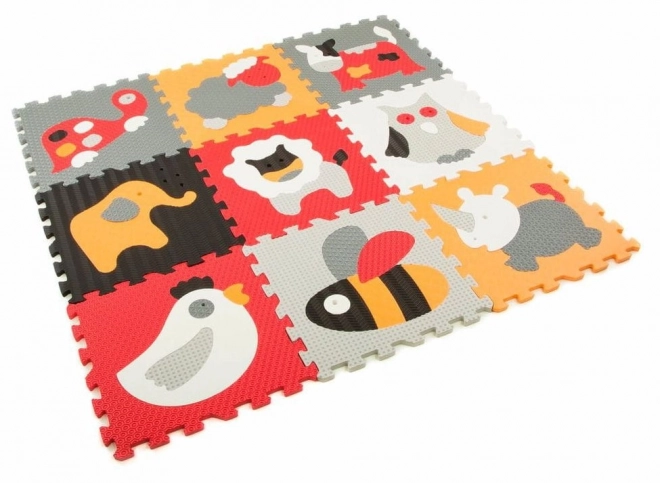 BABY GREAT Schuimpuzzel Dieren grijs-rood SX (30x30)