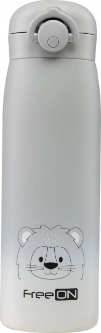 FreeON Kinder-Edelstahl-Thermoskanne 480 ml - Grau