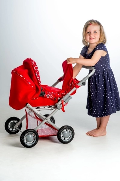 Kinderwagen Magda drie-in-één 42x65x68cm voor poppen