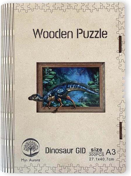 Puzzle en bois dinosaure A3 lumineux dans l’obscurité