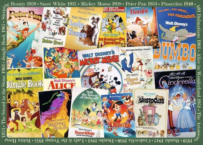 Puzzel Disney Vintage Filmaffiches 1000 stuks Ravensburger