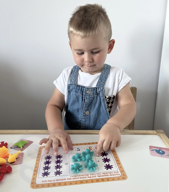 Woopie educatieve set Montessori voor het leren tellen en kleuren sorteren Zee wereld 111 stuks