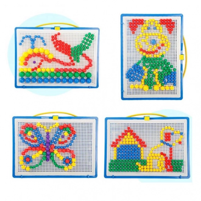 Colorful Mosaic with 296 Pegs