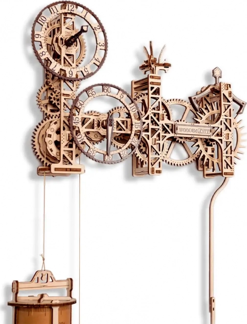 WOODEN CITY 3D puzzel Steampunk wandklok 269 onderdelen