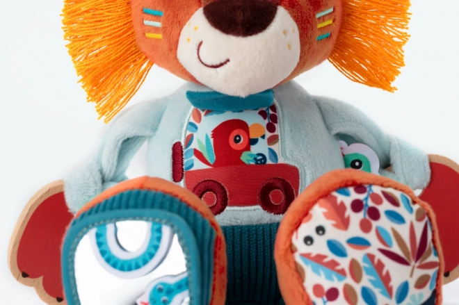 Textiele speelgoed met activiteiten leeuw Jack