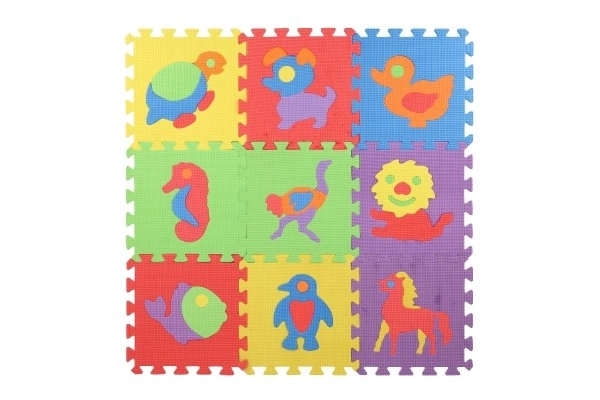 Schuimpuzzel Dieren 29x29x1cm 10st in folie