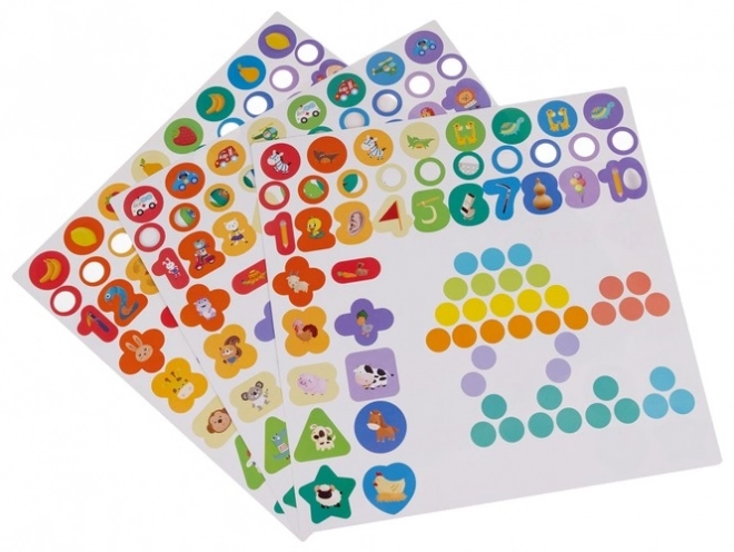 Houten mozaïek puzzel met balletjes