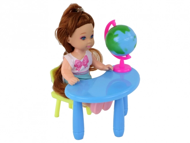Spielset Lehrerin mit Schülerin und Schulzubehör