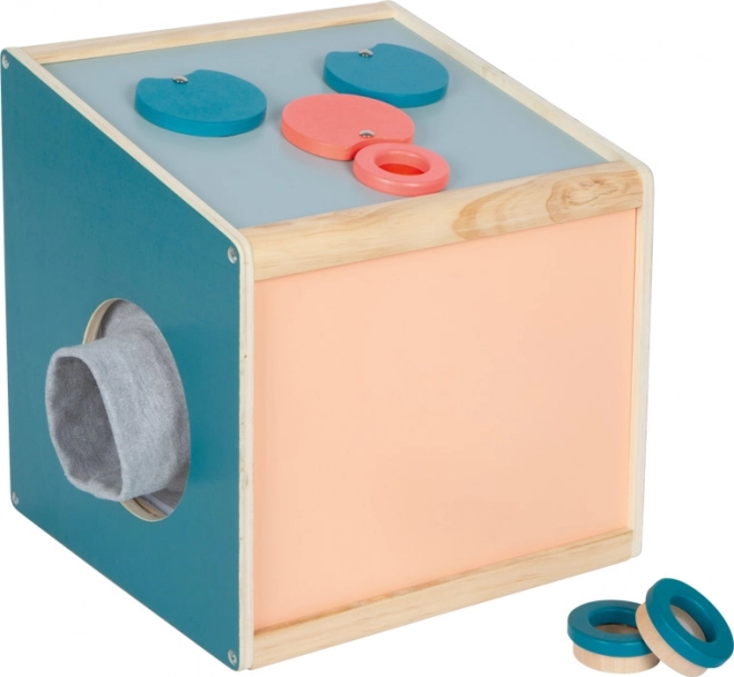 Boîte sensorielle et tactile en bois pour enfants