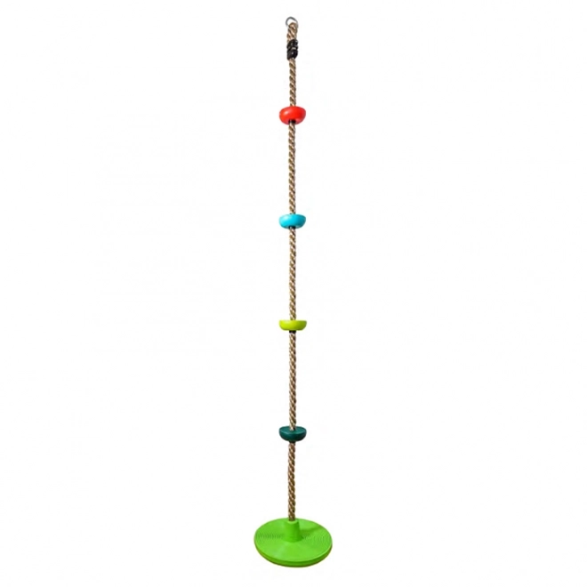 Kinder klimtouw met kleurrijke schijven
