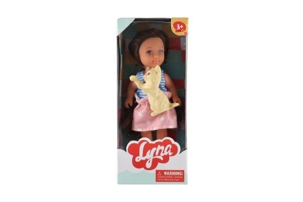 Pop met knuffel plastic 12cm stevig lichaam 3 soorten in doos 7x15x5cm 24st in doos