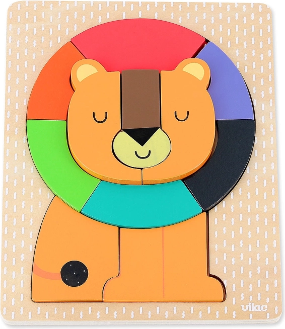 Vilac wooden insert puzzle lion