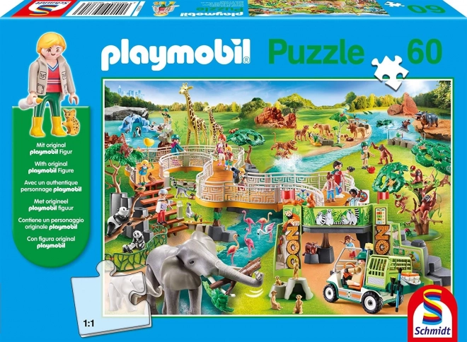 Puzzle SCHMIDT Playmobil Zoo 60 pieces with figure