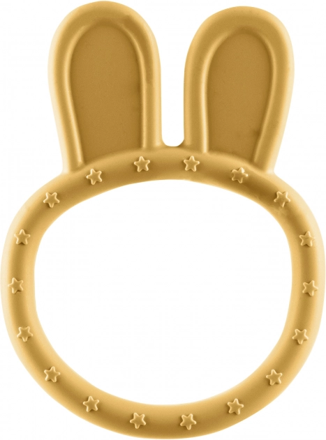Silicone Teether Bunny, Mustard Yellow