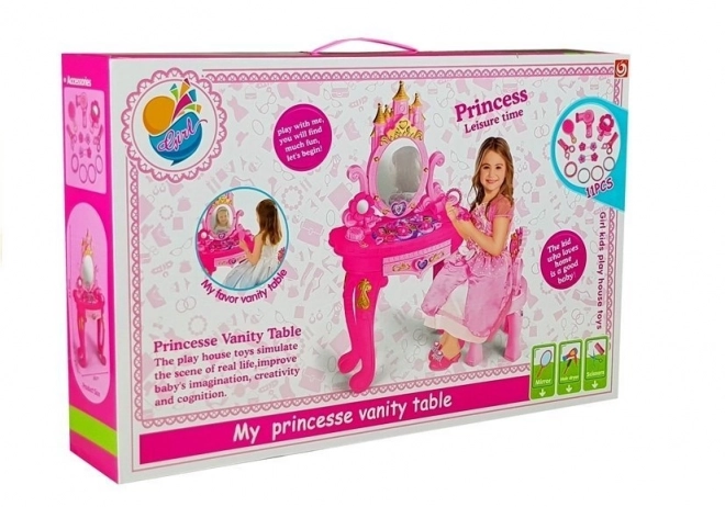 Kaptafel met krukje en accessoires