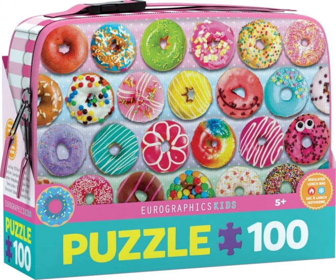EUROGRAPHICS Puzzel in lunchbox Donuts 100 stukjes