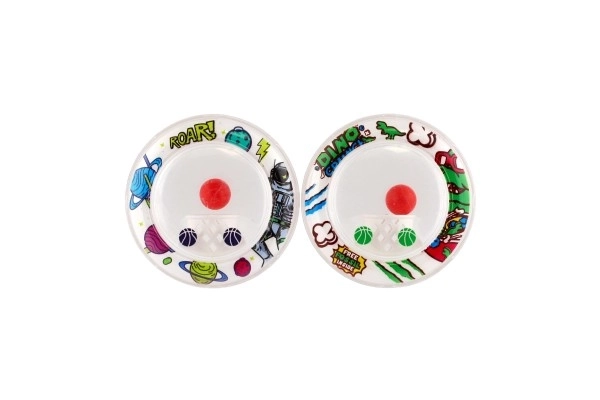 Puzzelspel met plastic bal 8cm 4 kleuren op kaart 12x16cm