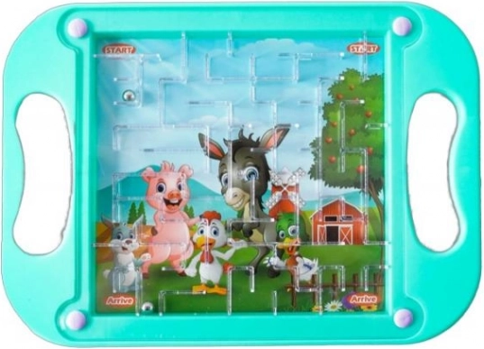 Turquoise frame met dieren