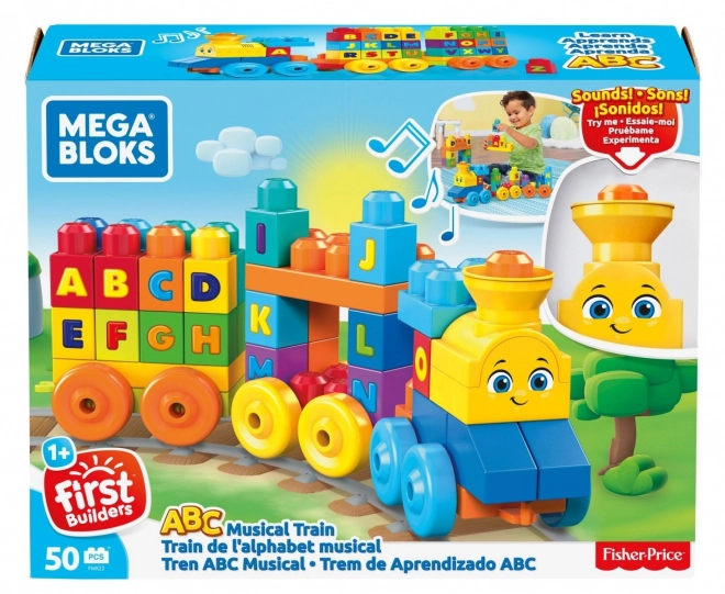 Muzikale trein met letters ABC