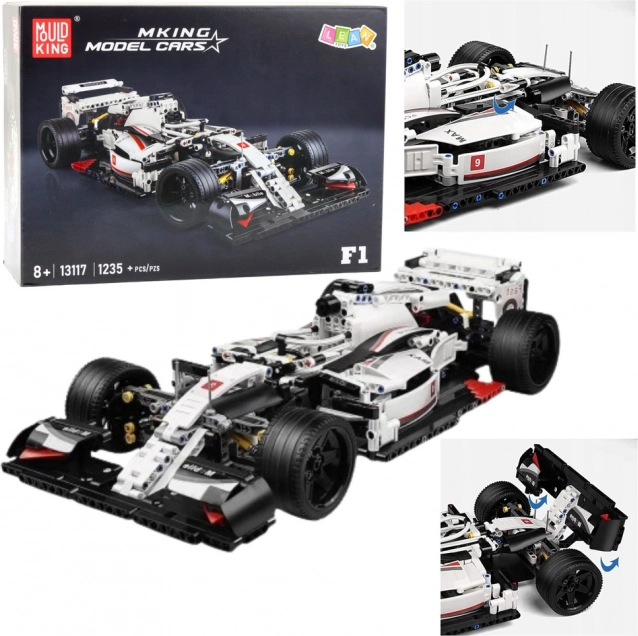 Construction Set F1 Racing Car White-Red