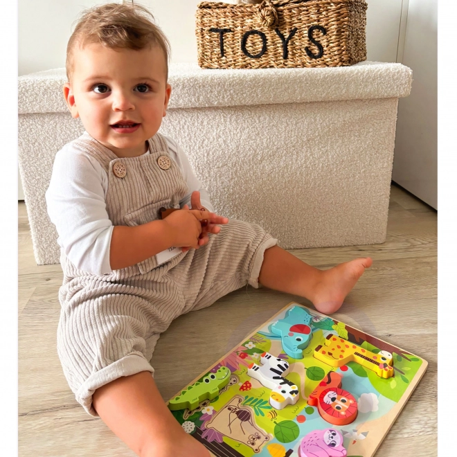 Houten puzzel ZOO Safari voor kinderen