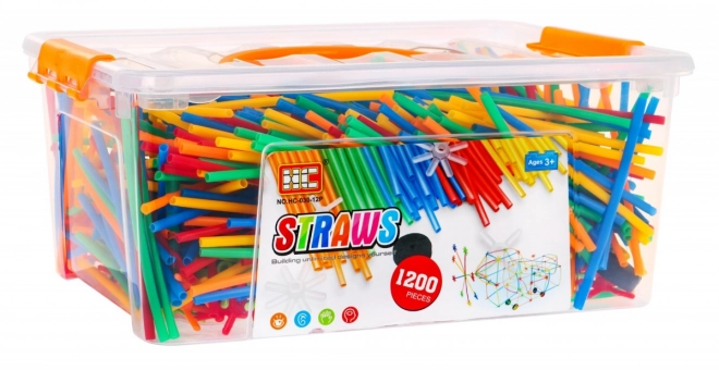 Creatieve bouwset – rietjes 1200 stuks