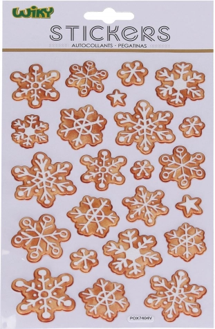 Autocollants POP UP flocons 25 × 14,5 cm Noël