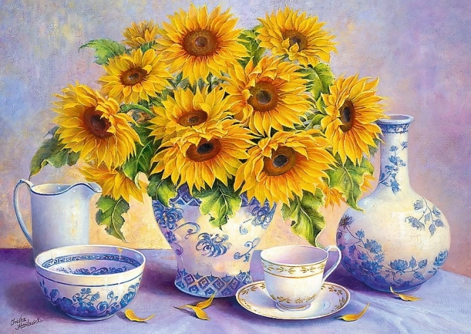 Puzzel 500 stukjes Zonnebloemen