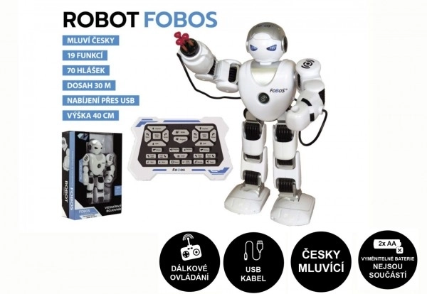 RC interactieve sprekende robot Fobos - 40 cm