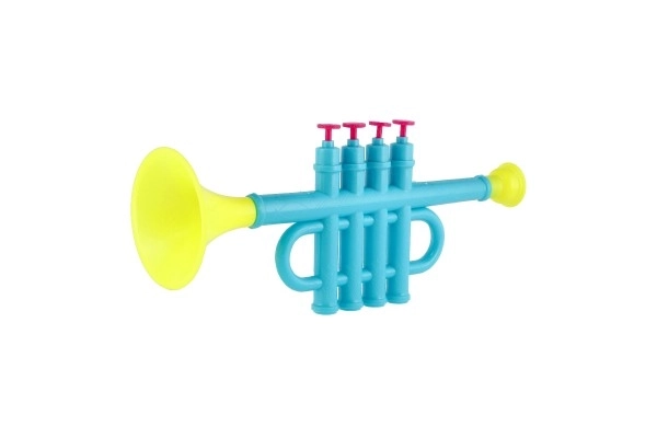 Trompet/Trumpet plastic 25cm 2 kleuren in zak