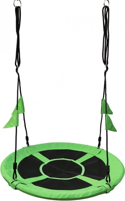 Schommel ooievaarsnest met vlaggetjes 100 cm – 2Kids Toys, groen