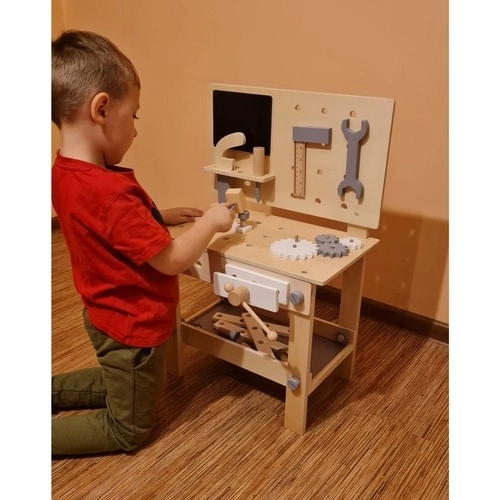 Kruzzel 24820 Kinder houten werkbank met gereedschap