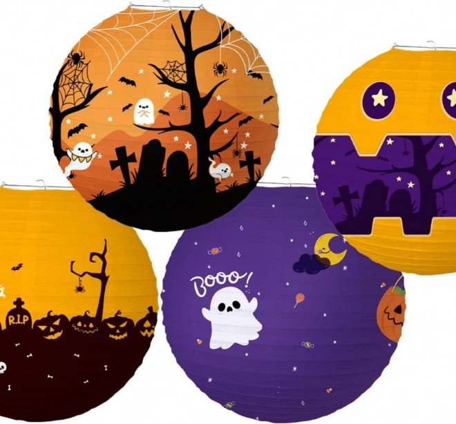 Lanterne en papier Halloween boule 30 cm