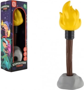 Torch/Light with plastic holder 32 cm battery-powered with light and sound in a box 11x34x8.5 cm