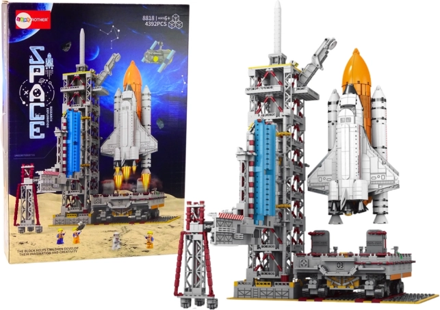 Space Station with Rocket and Satellites Building Set
