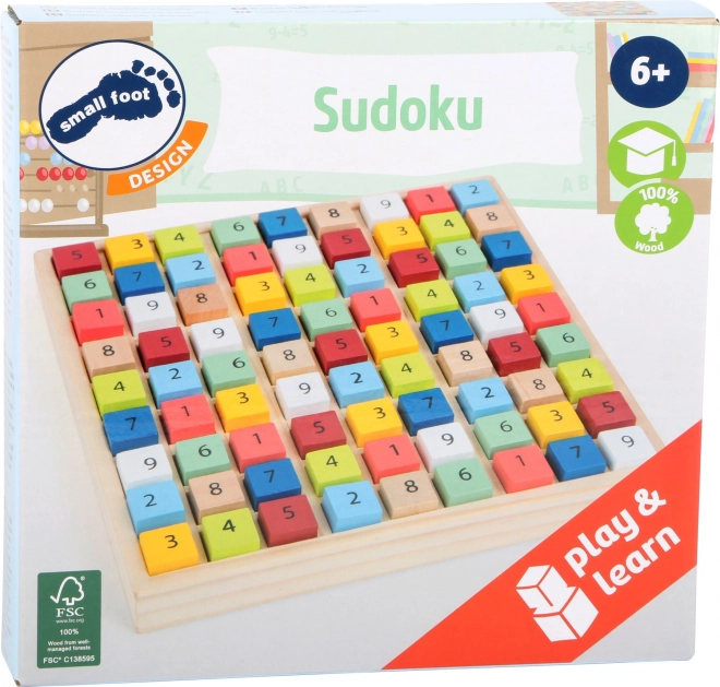 Small Foot houten sudoku gekleurde blokjes