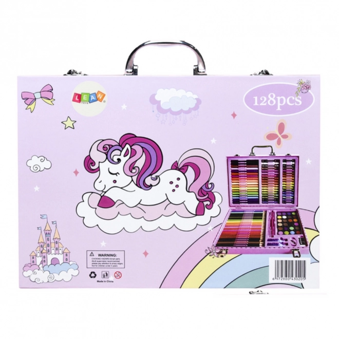 Art Set with Unicorn in Pink Case