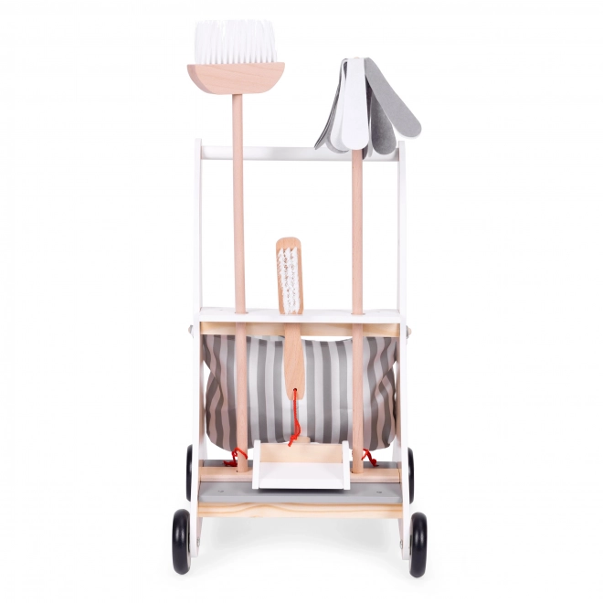 Houten schoonmaakkar beige ECOTOYS