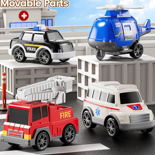 Kit de sauvetage Woopie avec camion de remorquage et 5 voitures