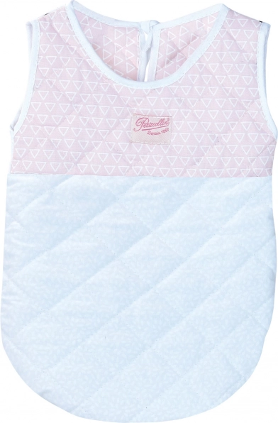 Petitcollin Schlafsack rosa-weiß für Puppen
