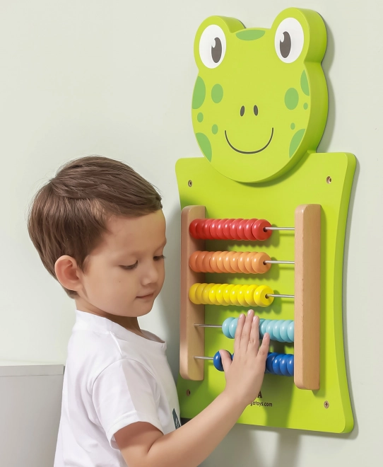 Viga houten bord met telraam kikker montessori FSC-certificaat