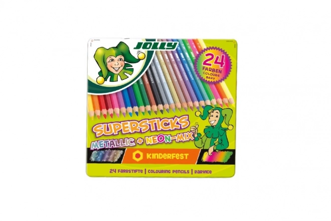 Supersticks Kleurpotloden 24 kleuren inclusief metallic en neon